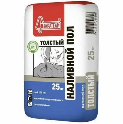 Фото №0 Наливной пол Старатели Толстый (30-100мм) 25кг