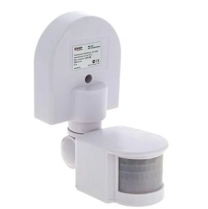 Фото №0 Датчик движения (ИК) MS-16C (ДД) настен. 1200Вт 180град. до 12м (рег.) IP44 EKF dd-ms-16C