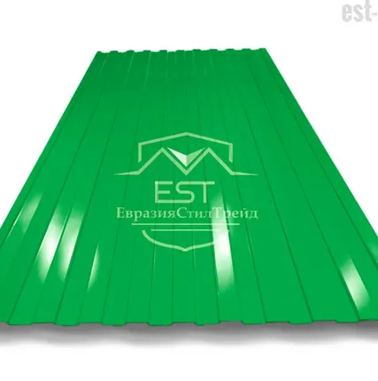 Фото №0 Профнастил C-8х1150 Pe 0.4 | RAL 6002 Зелёный лист