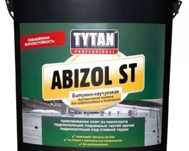 фото ABIZOL ST Битумно-Каучуковая Дисперсионная Мастика для Гиброизоляции