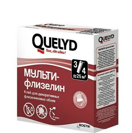 Фото №0 Клей обойный QUELYD Мультифлизелин 180гр