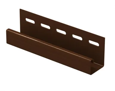 фото J-Профиль для сайдинга 3050мм, Коричневый Ю-Пласт