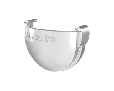 фото Заглушка желоба Дизайн 135 ПВХ Grand Line белый (RAL 9003)