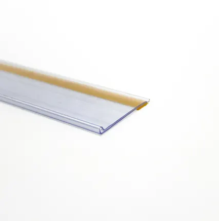 Фото №0 Ценникодержатель полочный самоклеющийся DBR39 длина 1200 мм, высота 39мм, цвет прозрачный