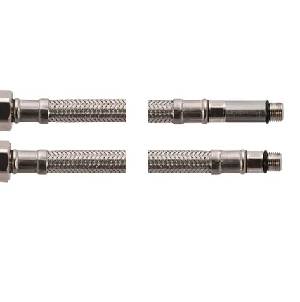 Фото №0 Гибкая подводка (2 шт) 1/2" * M10 - 100 см - для смесителя с внутренним шлангом из PEX