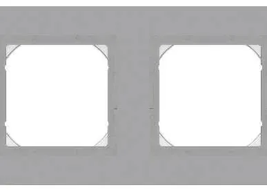 фото SCHNEIDER ELECTRIC Рамка 2-м AtlasDesign Aqua IP44 (алюминий) SchE ATN440302