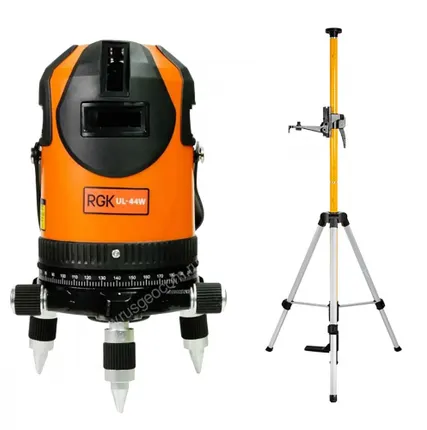 Фото №0 Лазерный уровень RGK UL-44W с калибровкой + штанга-упор RGK CG-2
