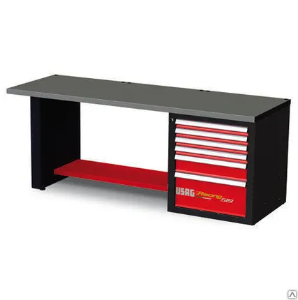 Фото №0 519 RC2/H2 Верстак однотумбовый высокий,6 выдвижных ящиков USAG