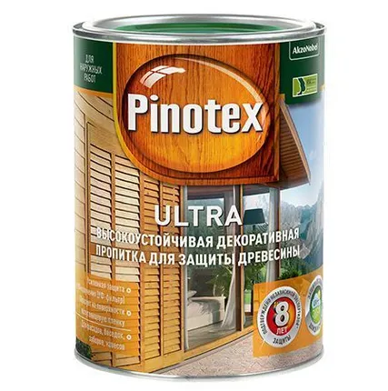 Фото №0 Pinotex Ultra декоративно-защитная пропитка для древесины ( 1л)