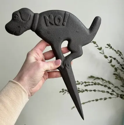 Фото №0 Знак для газона No Dog 32 см чугун