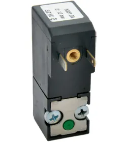 Фото №0 N338.R0E-8 - Миниатюрный пневматический распределитель прямого действия 3/2 НЗ, 50 нл/мин, условный проход 0,8 мм, винт дублирования с 2-мя фикс. положениями, напряжение 24V DC 1Вт