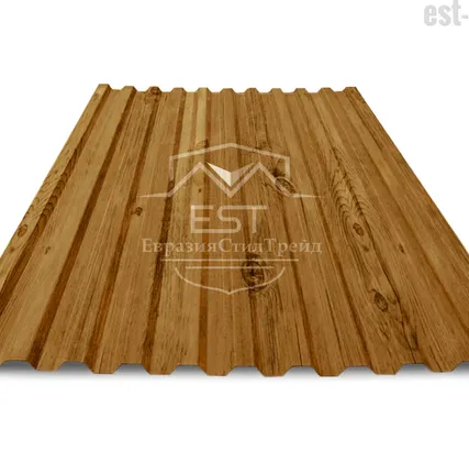 Фото №0 Профнастил С-21х1000 Printech | Матовое дерево 3D