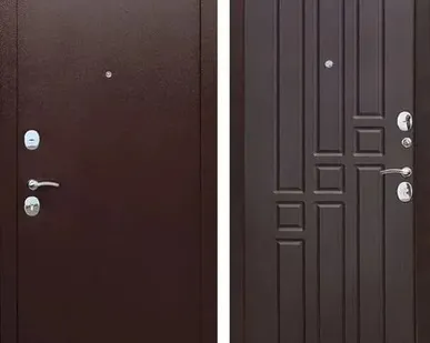 фото Дверь входная Гарда 8мм (Ferroni) металл 0,8мм/МДФ, Антик медь/Венге 2050х860мм, ПРАВАЯ