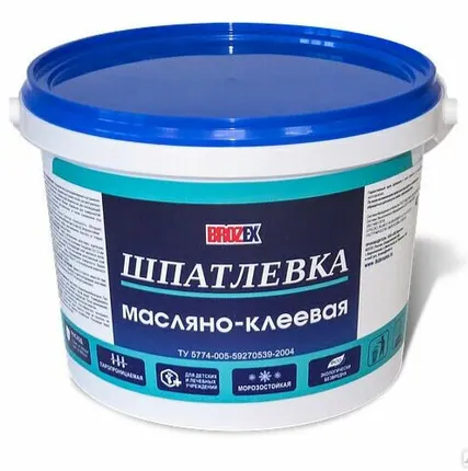Фото №0 Шпатлевка масляно-клеевая 3кг Брозэкс