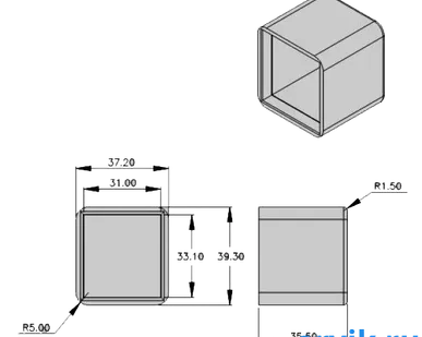 фото Заглушка на торец для С-рельс H-C3009 (H-CO7)