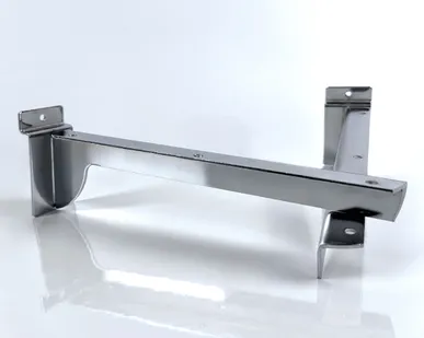 фото Кронштейн для полки усиленный на экономпанель 250мм, хром