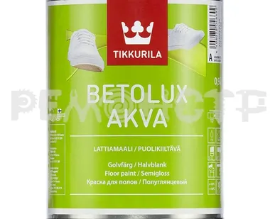 фото Краска акрил-полиурет 0,9л д/пола база А Tikkurila BETOLUX AKVA (3) (ЭК) зз П
