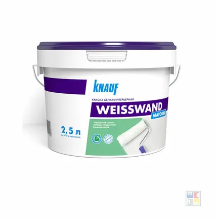 Фото №0 Краска для стен и потолков Вайсванд белый 2,5 л