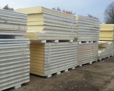 фото Сэндвич панели Пенополиуретан 100 (2ой сорт)