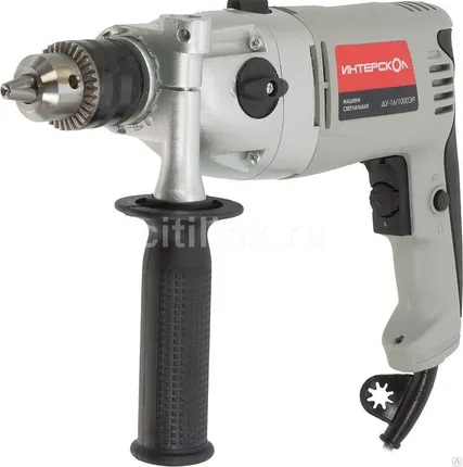 Фото №0 Дрель ударная ДУ-16/1000 ЭР Интерскол 1000/2,8/40/ключ.патрон/2скорости (1/