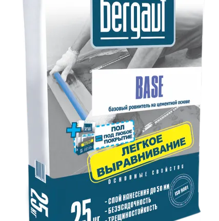 Фото №0 Пол BERGAUF Base ровнитель цементный