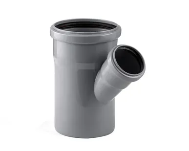 фото Тройник ВК ПП 125/110х45, серый,S