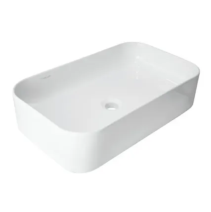 Фото №0 Раковина накладная SANITA LUXE Infinity Slim 60х36х14, прямоугольная, белая