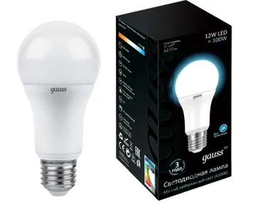 фото Лампа светодиодная Black Globe 12Вт 4100К бел. E27 1200лм 150-265В Gauss 102502212