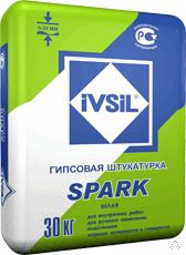 фото Гипсовая штукатурка белая IVSIL SPARK / ИВСИЛ СПАРК