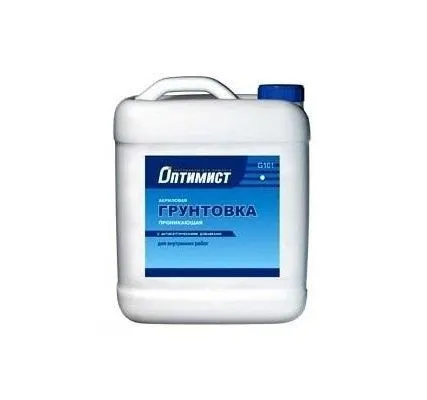 Фото №2 Грунтовка Оптимист проникающая для внутренних работ, 10л