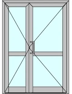 фото Дверь алюминиевая внутренняя "холодная" Вариант 13