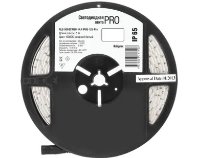 фото Лента светодиодная 71 710 NLS-5050CW60-14.4-IP65-12V-Pro R5 14.4Вт/м (уп.5м) Navigator 71710