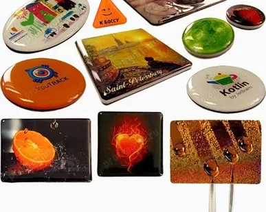 фото Магниты виниловые с заливкой смолой любой  формы