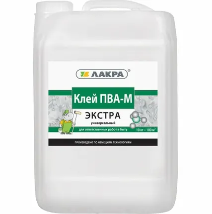 Фото №0 Клей ПВА-М универсальный Экстра 10 кг Л-С (Lakra) Лакра