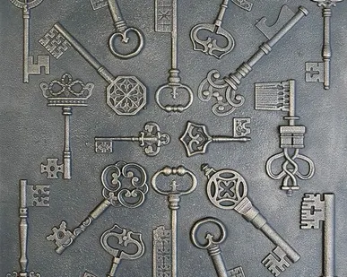 фото Чугунная плитка "Ключи 3"