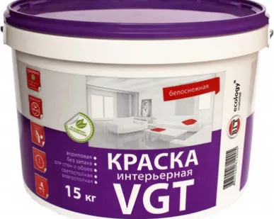 фото Краска VGT интерьерная 7 кг