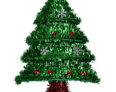 фото Елочка мишура подвесная 35см