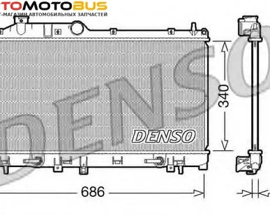 фото Радиатор, охлаждение двигателя DENSO DRM36009 Радиатор охл. ДВС SUB Legacy IV 2.0T АКПП 03