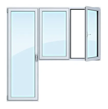 Фото №0 Балконный блок ПВХ Veka 2100х2100 мм 2-ЛГ-ППО 3 стеклопакет