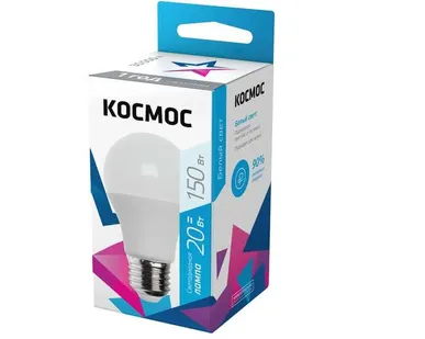 фото Лампа светодиодная A60 20Вт 4500К E27 220В КОСМОС LkecLED20wA60E2745