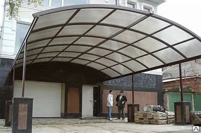 Фото №0 Навесы из поликарбоната