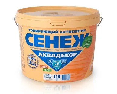 фото Декоративная защита древисины СЕНЕЖ Аквадекор