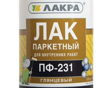 фото Лак Лакра ПФ-231 паркетный 2,4кг/6шт
