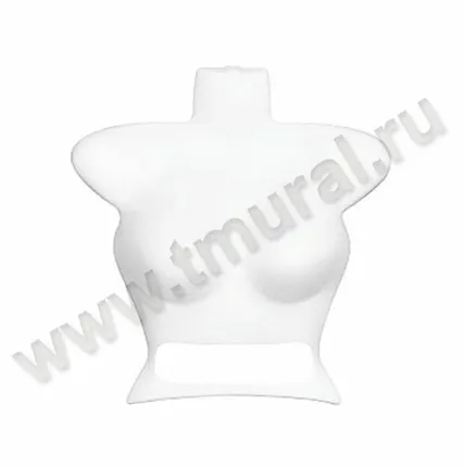 Фото №0 Бюст женский - навесная форма, белый пластик, без крючка, М112-Ч