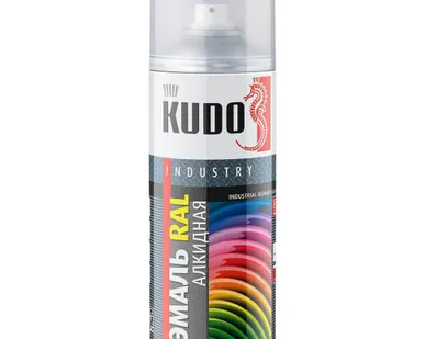 фото Эмаль аэрозольная универсальная алкидная RAL9003 KU-09003 сигнальный белый KUDO 0,52л