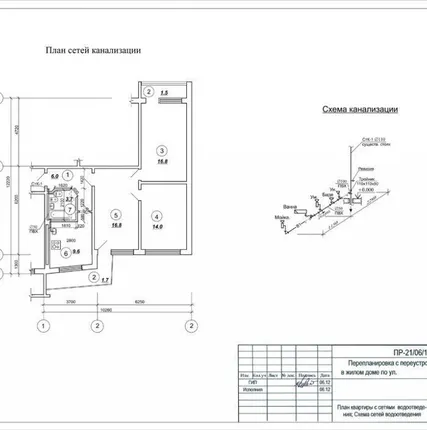 Фото №0 Перепланировка водоснабжения и канализации в квартире
