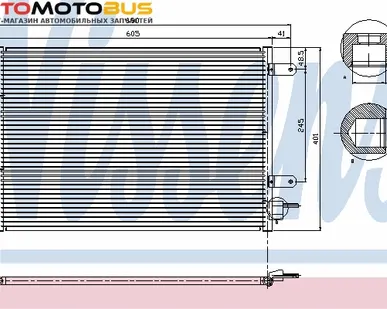 фото Конденсатор, кондиционер NISSENS 94583 Конденсер VAG A4,A6,Allroad 01 04