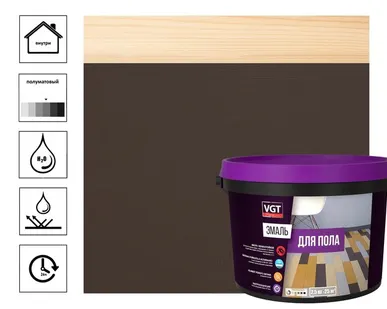 фото Эмаль ВД-АК-1179 для пола "Профи" венге, 2,5 кг