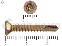Фото №0 Саморез оконный со сверлом, Жёлтый цинк, под автомат 3,9х25 Kn Средняя фасовка (1000шт)