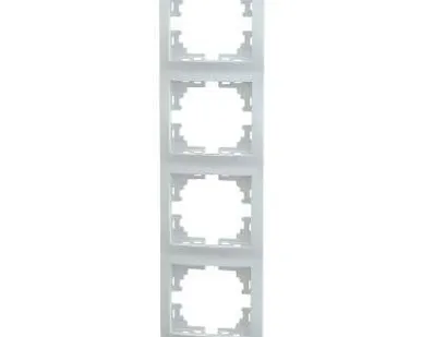 фото Рамка 4-м Мира верт. бел. LEZARD 701-0200-154